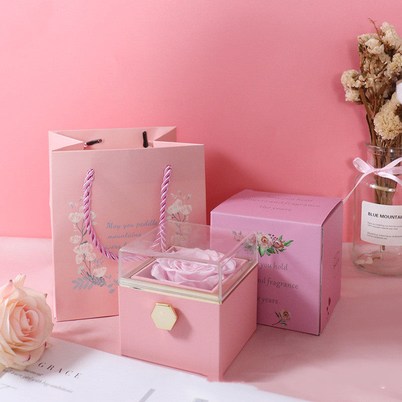 Éternelle élégance™ - Boîte à Bijoux et Rose Éternelle